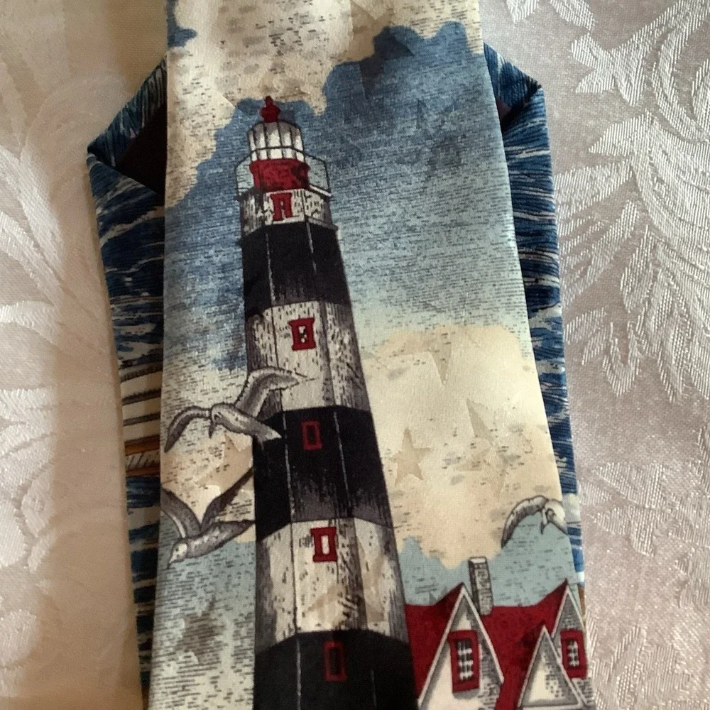 Tango By Max Rabe Necktie Americana Series Harbor Light Circa 1927‎ Lighthouse